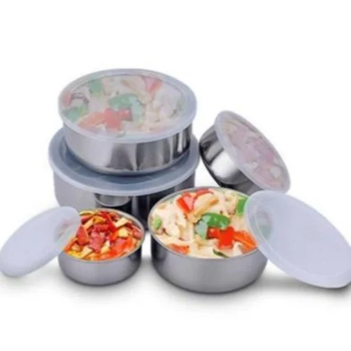 5 pcs multifunctional stainless steel protect fresh box with lid