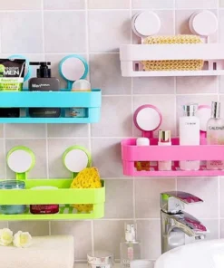 bathroom corner shelf suction rack