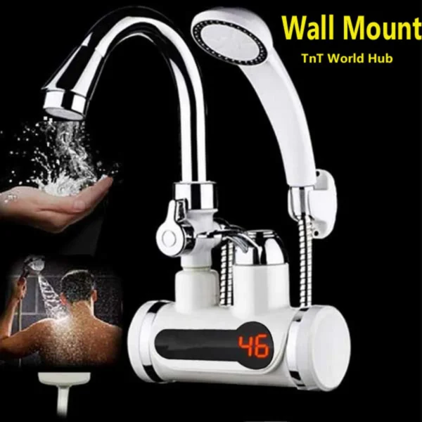 instant water heater tap and hand shower