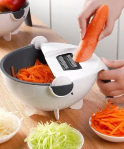 multifunctional rotate vegetable slicer with basket